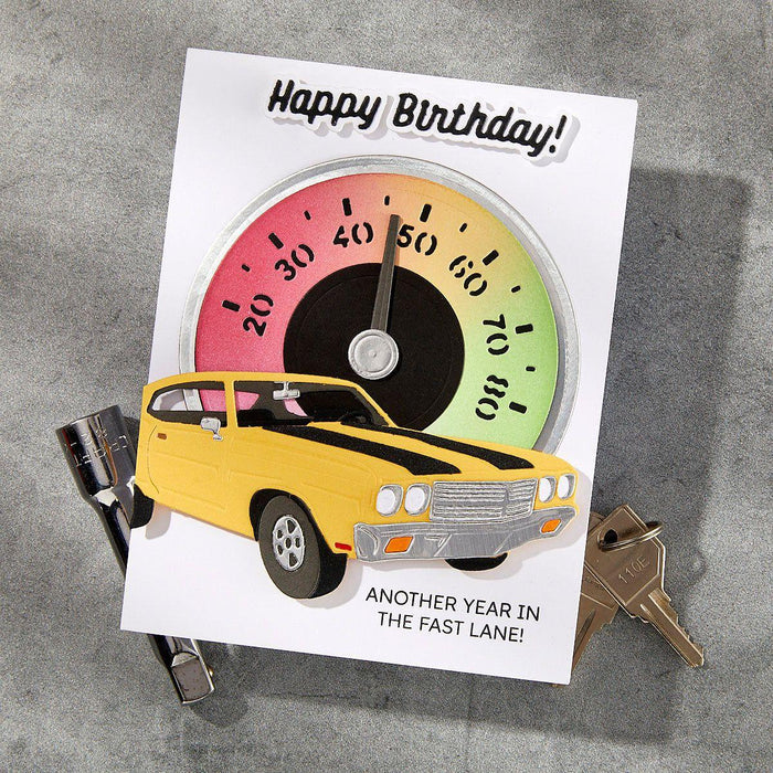 Speedometer Etched Dies by Mindy Eggen