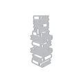 Stacked Books Fancy Dies