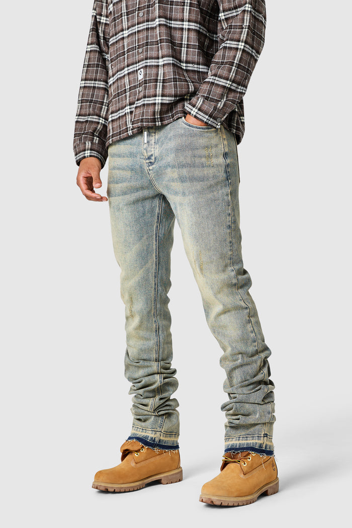 Stacked Jean - Desert Blue