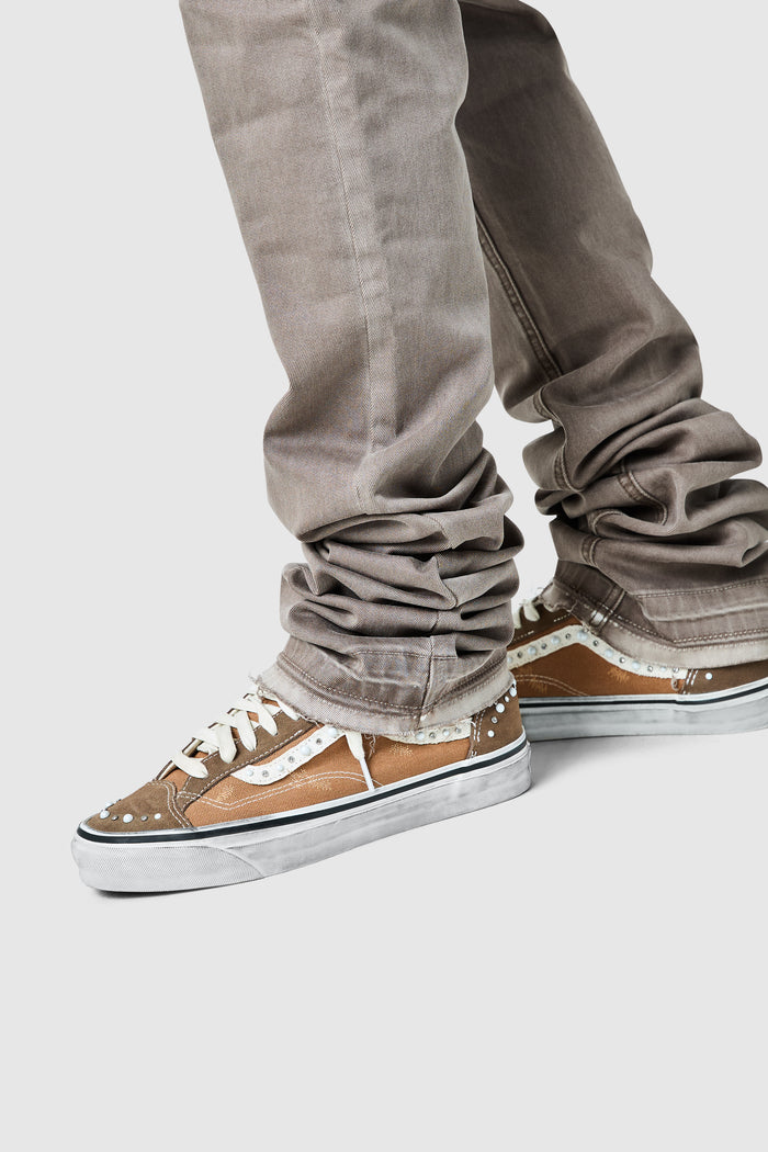 Stacked Jean  - Washed Taupe