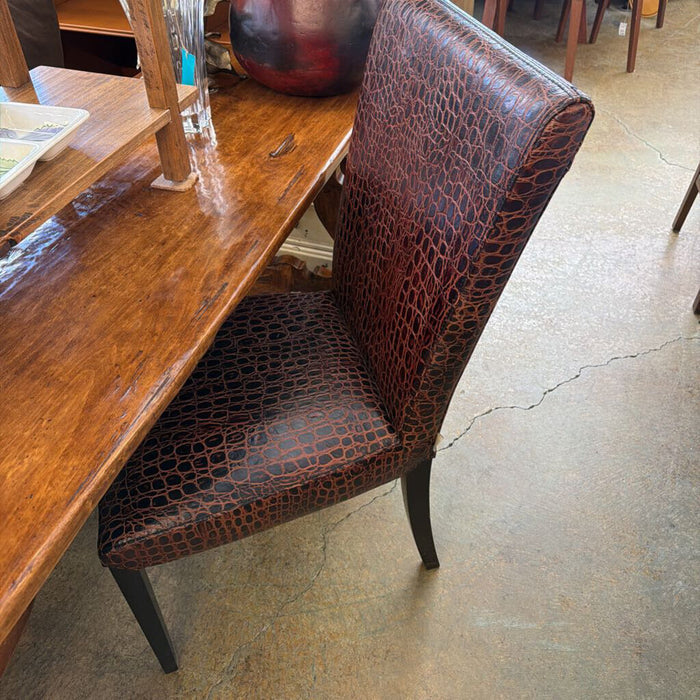 STAMPED LEATHER CHAIR