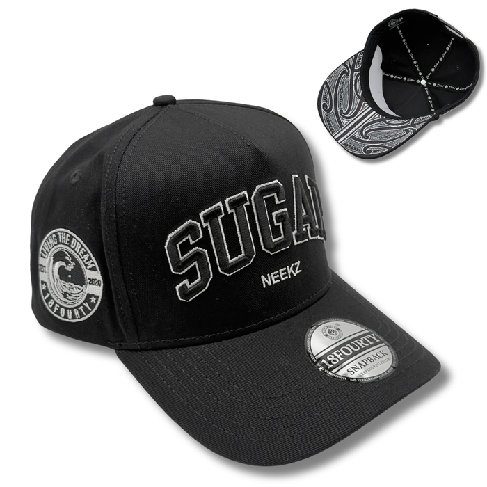SUGAR NEEKZ BLACK OUT SNAPBACK