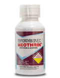 Sumitomo Meothrin Insecticide bottle contains Fenpropathrin 30% EC and is 500 ml in size, showing manufacturer details.