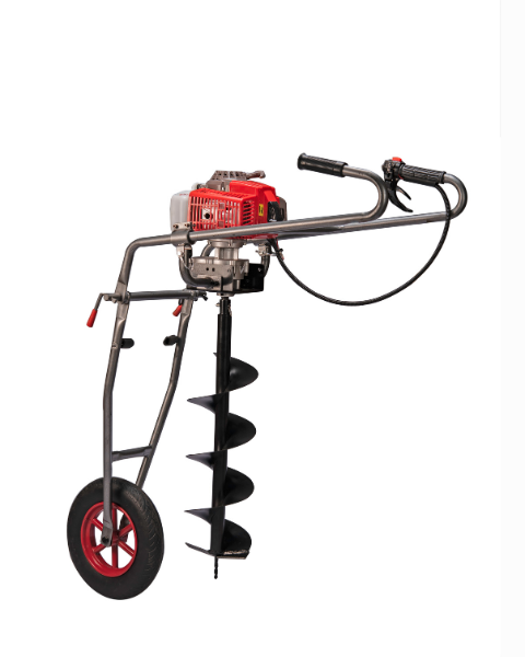 SVVAS Samrat Earth Auger With Foldable Trolley With 8Inch Bit 68Cc (Seat68)