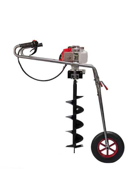 SVVAS Samrat Earth Auger With Foldable Trolley With 8Inch Bit 68Cc (Seat68)