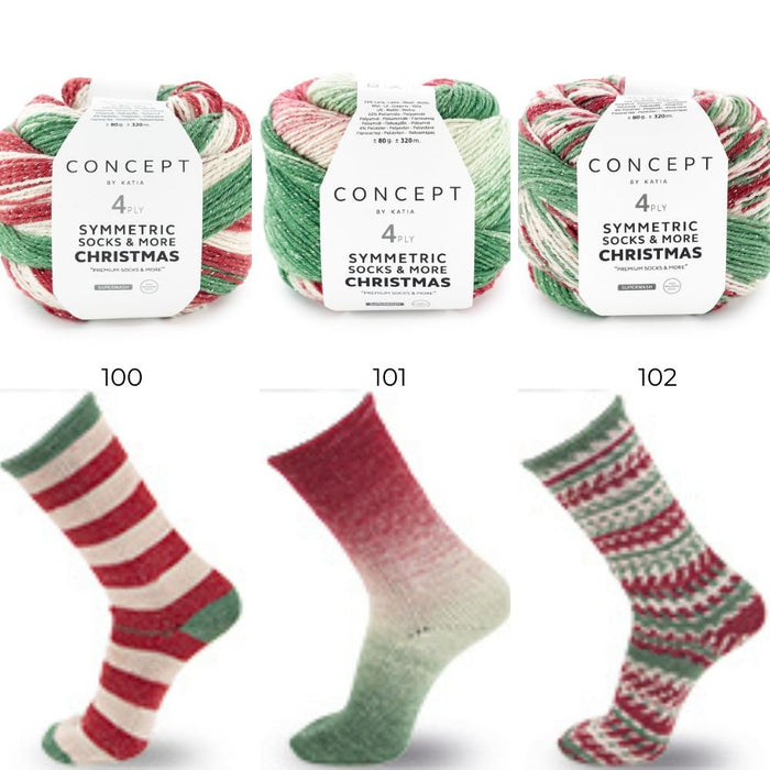 Symmetric Sock Christmas | Katia - This is Knit