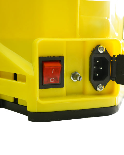 Image showing AgroHaat Tapas Pahalwaan 101 Single Motor Battery Sprayer charging port and switch.