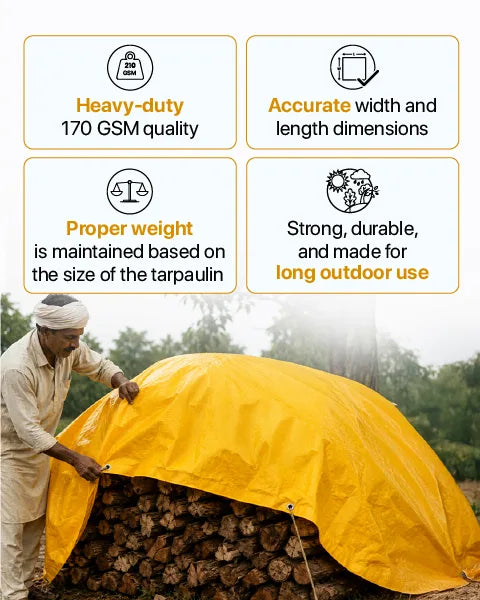 Tarpaulin/Tirpal/Tadpatri sheet- Tapas Veer 170 GSM HDPE, Multipurpose Covering sheet
