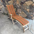 TEAK CHAISE W CUSHION