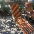TEAK CHAISE W CUSHION
