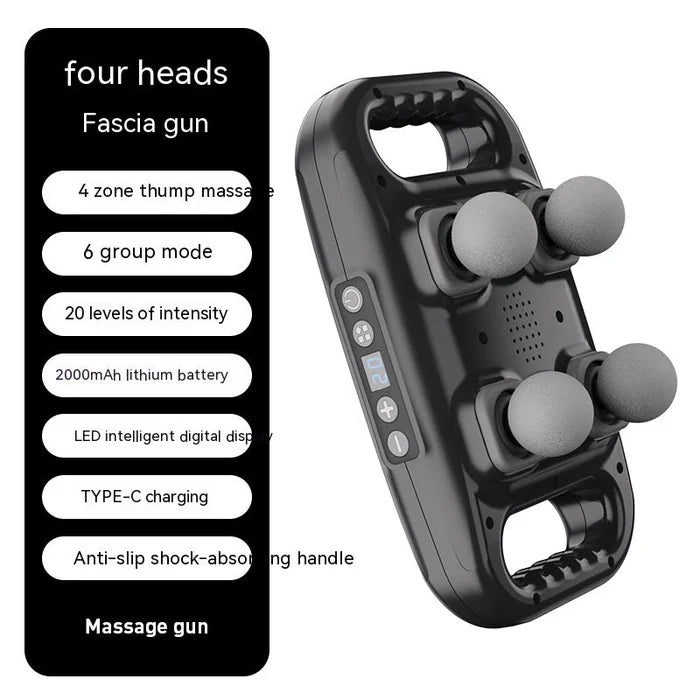 Transform Your Relaxation with Our Four Head Percussive Massage Gun