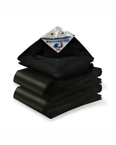 TUFFPAULIN 40FT X 40FT 150 GSM BLACK POND LINER TARPAULIN -TIRPAL