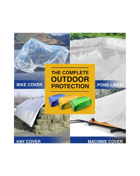 TUFFPAULIN 12FT X 12FT 120 GSM TRANSPARENT TARPAULIN-TIRPAL