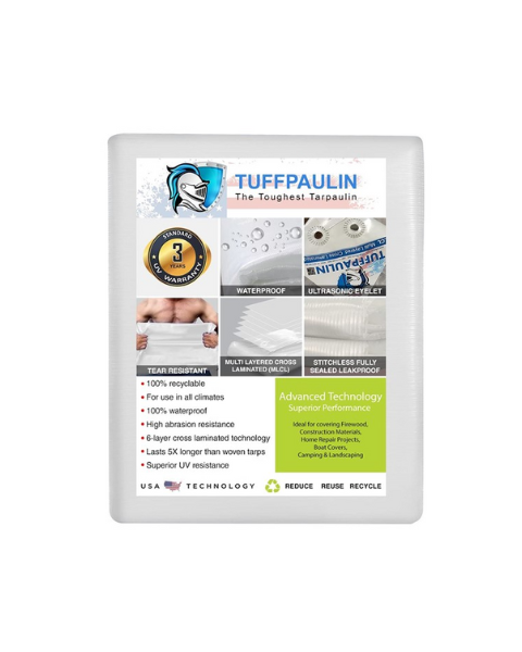 TUFFPAULIN 12FT X 12FT 120 GSM TRANSPARENT TARPAULIN-TIRPAL