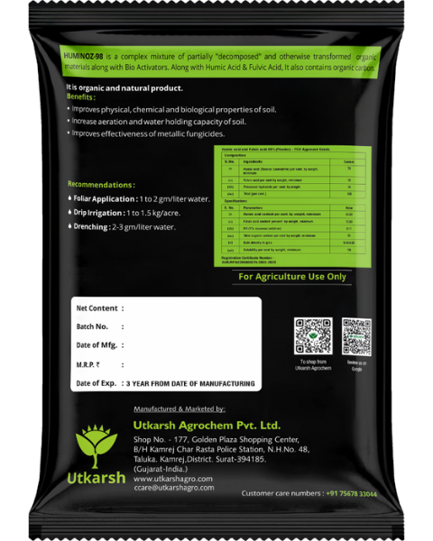 UTKARSH HUMINOZ-98 HUMIC ACID (98%)