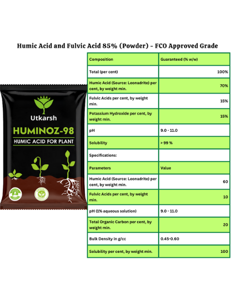UTKARSH HUMINOZ-98 HUMIC ACID (98%)