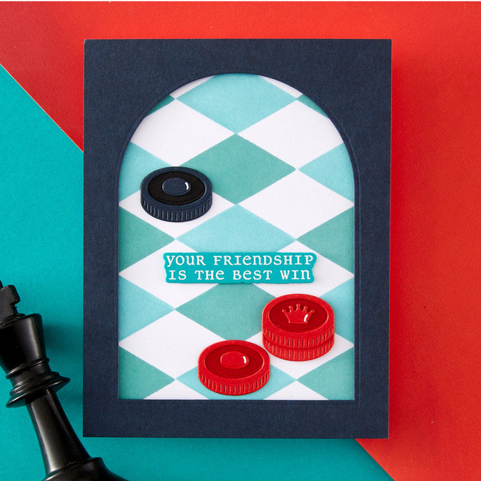 Well Played Sentiments Clear Stamp & Die Set