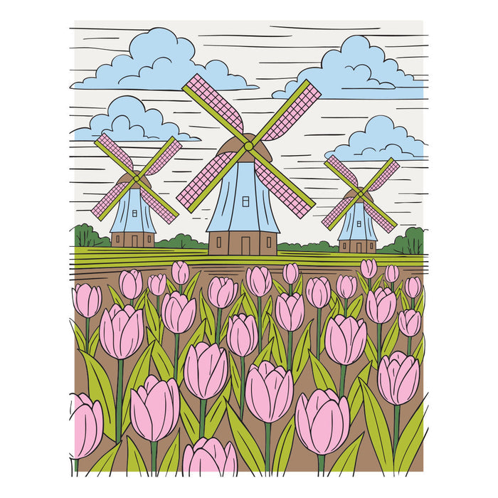 Windmills and Tulips Press + Foil Plate and Stencil Bundle by Yana Smakula