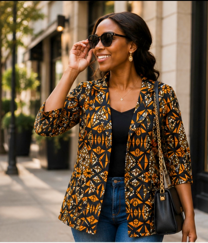 Women’s African Print Blazer