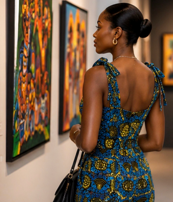Women’s African Print Wide-Leg Jumpsuit